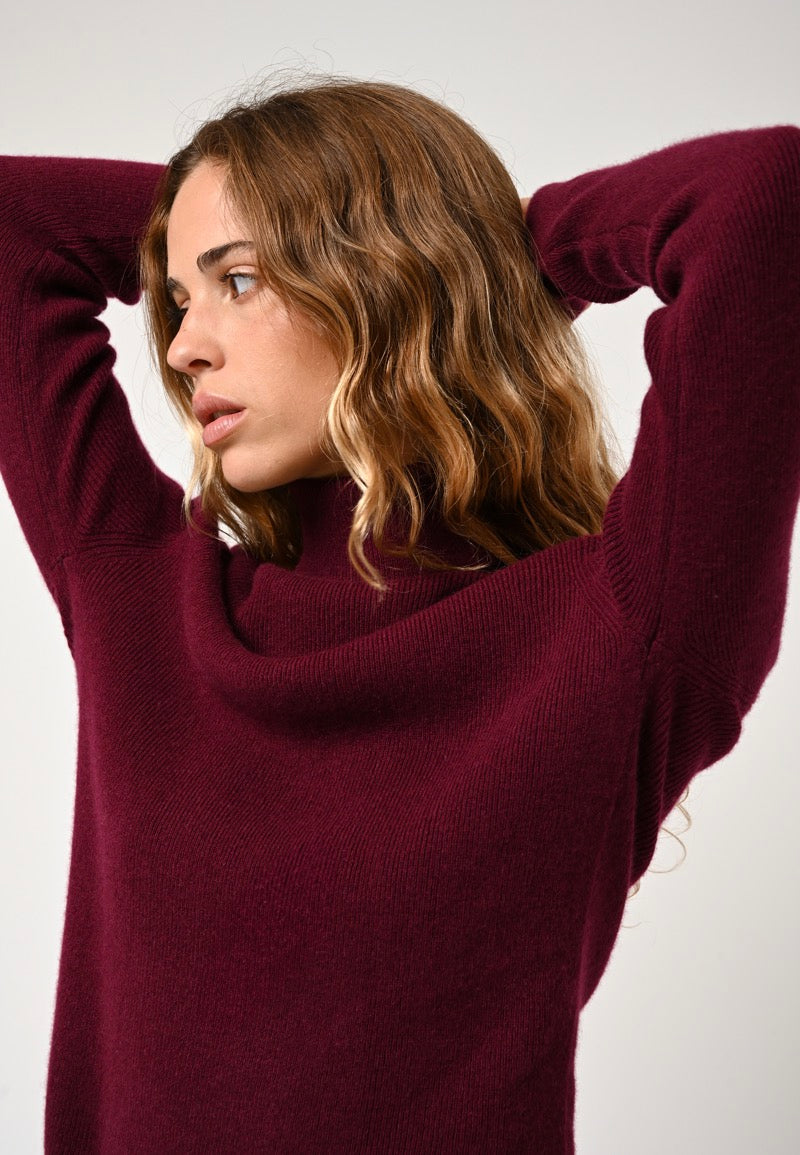 Pull Col Roulé - Suzie - Bordeaux