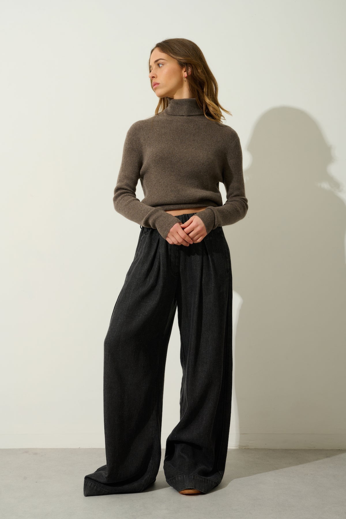 Jersey de cuello alto - Suzie - Topo moteado