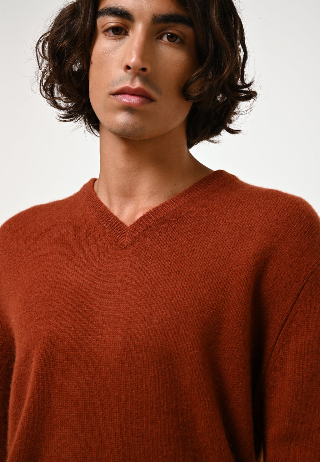 V-Neck Jumper 4-Ply - Victor - Squirrel