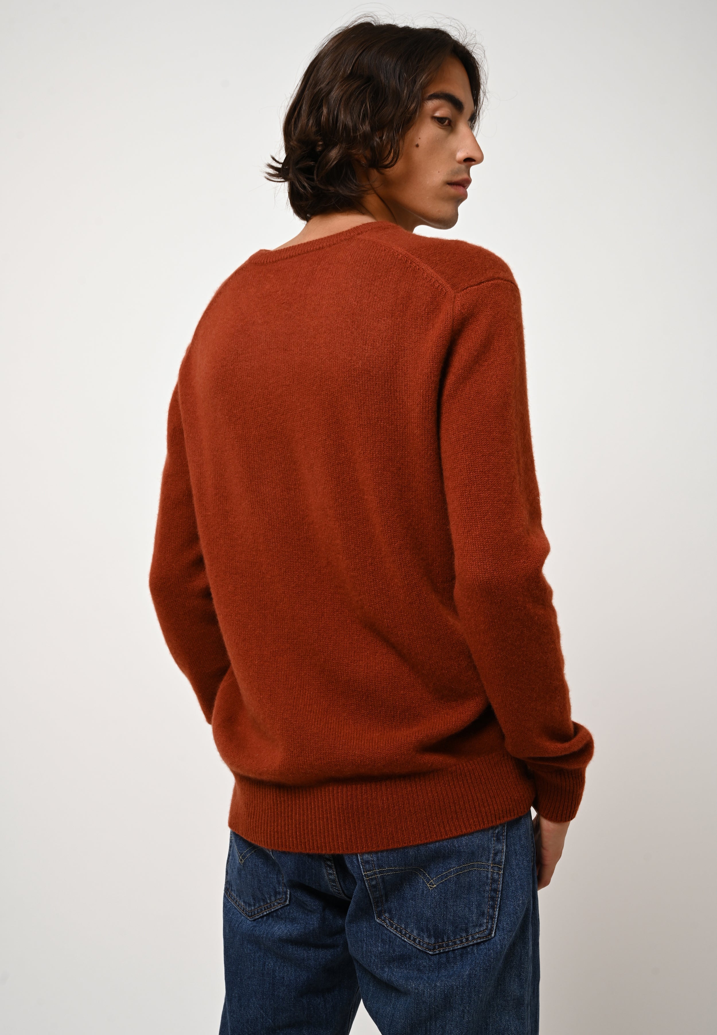 V-Neck Jumper 4-Ply - Victor - Squirrel