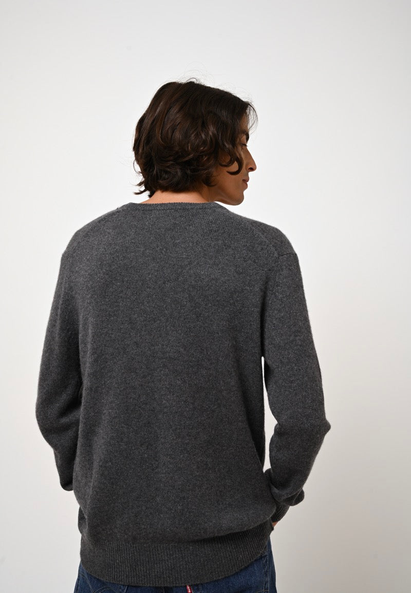 Jersey Cuello en V 4 Hilos - Victor - Gris