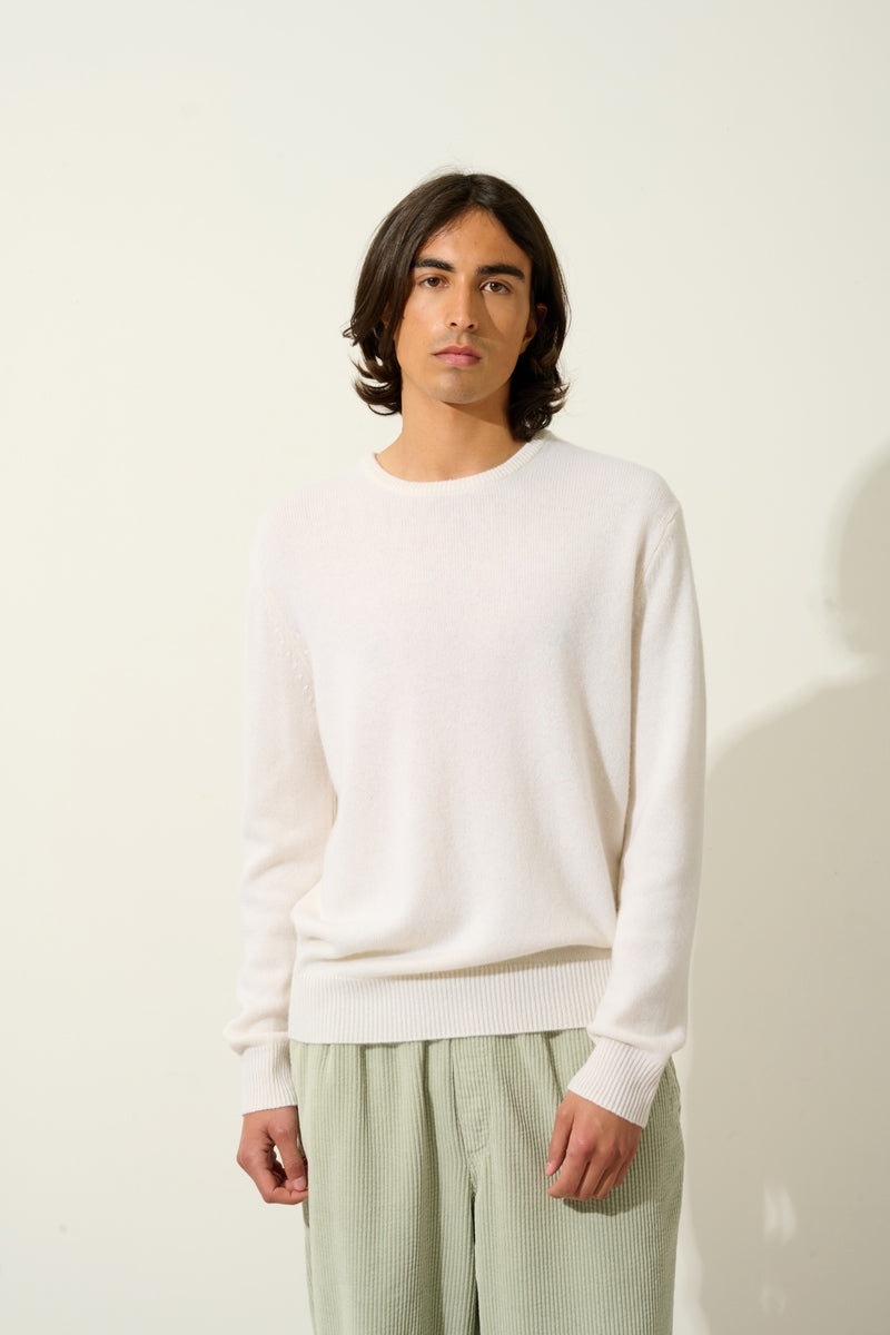 Jersey de cuello redondo de 4 hilos - Victo - Nieve