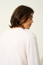 Jersey de cuello redondo de 4 hilos - Victo - Nieve