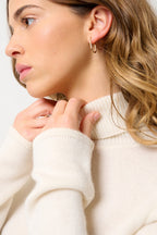 4-Ply Roll-Neck Jumper - Linda - Snow