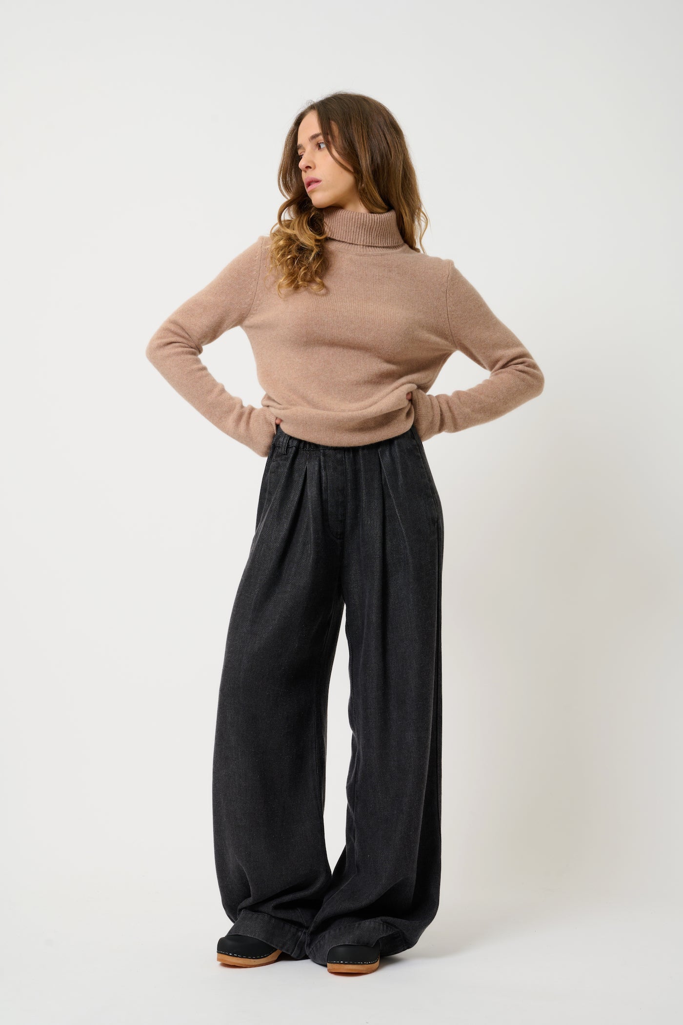 Pull Col Roulé 4 Fils - Linda - Camel Chiné