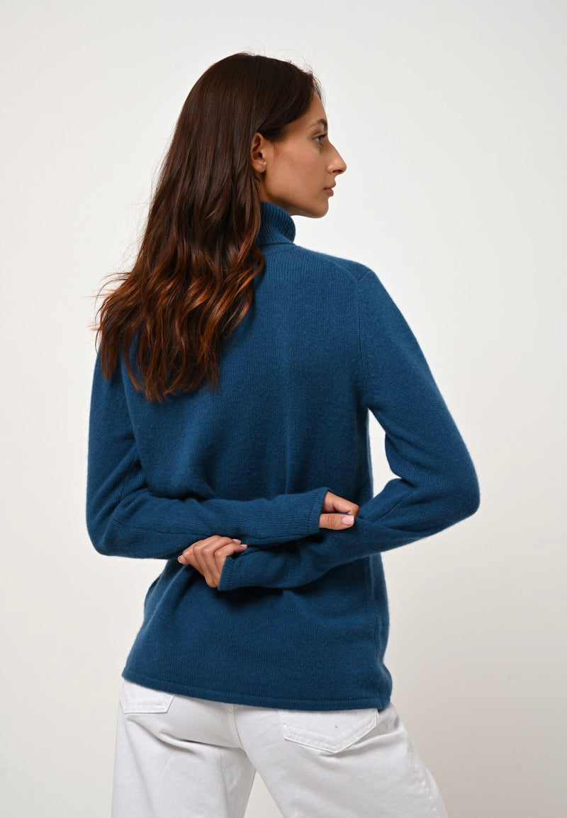 Pull Col Roulé 4 Fils - Linda - Paon