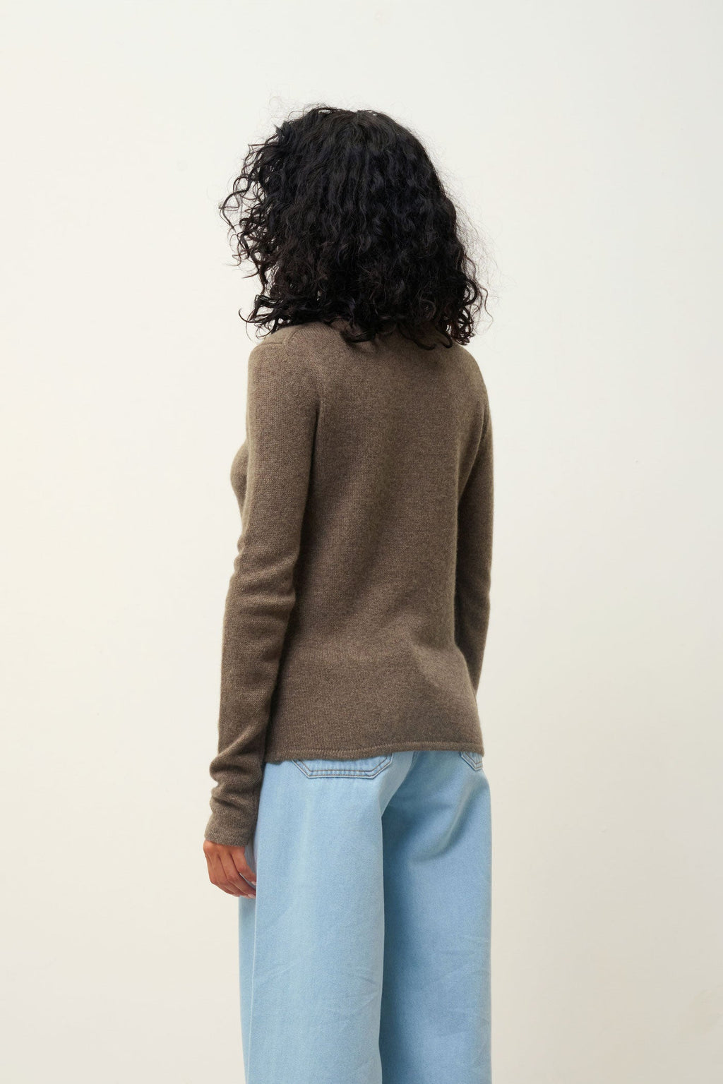 Pull Col Rond 4 Fils - Ivy - Taupe Chiné