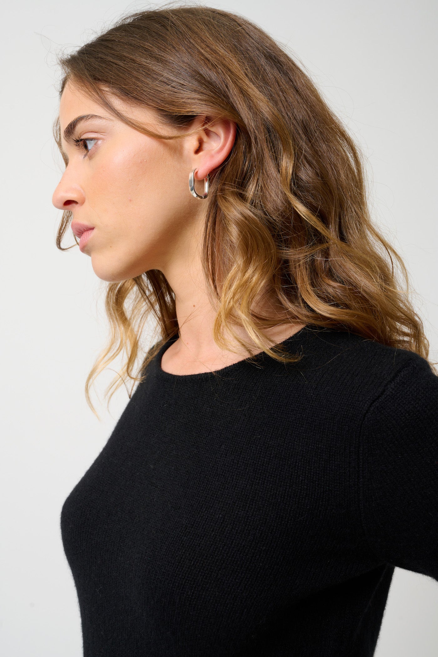 Pull Col Rond 4 Fils - Ivy - Noir