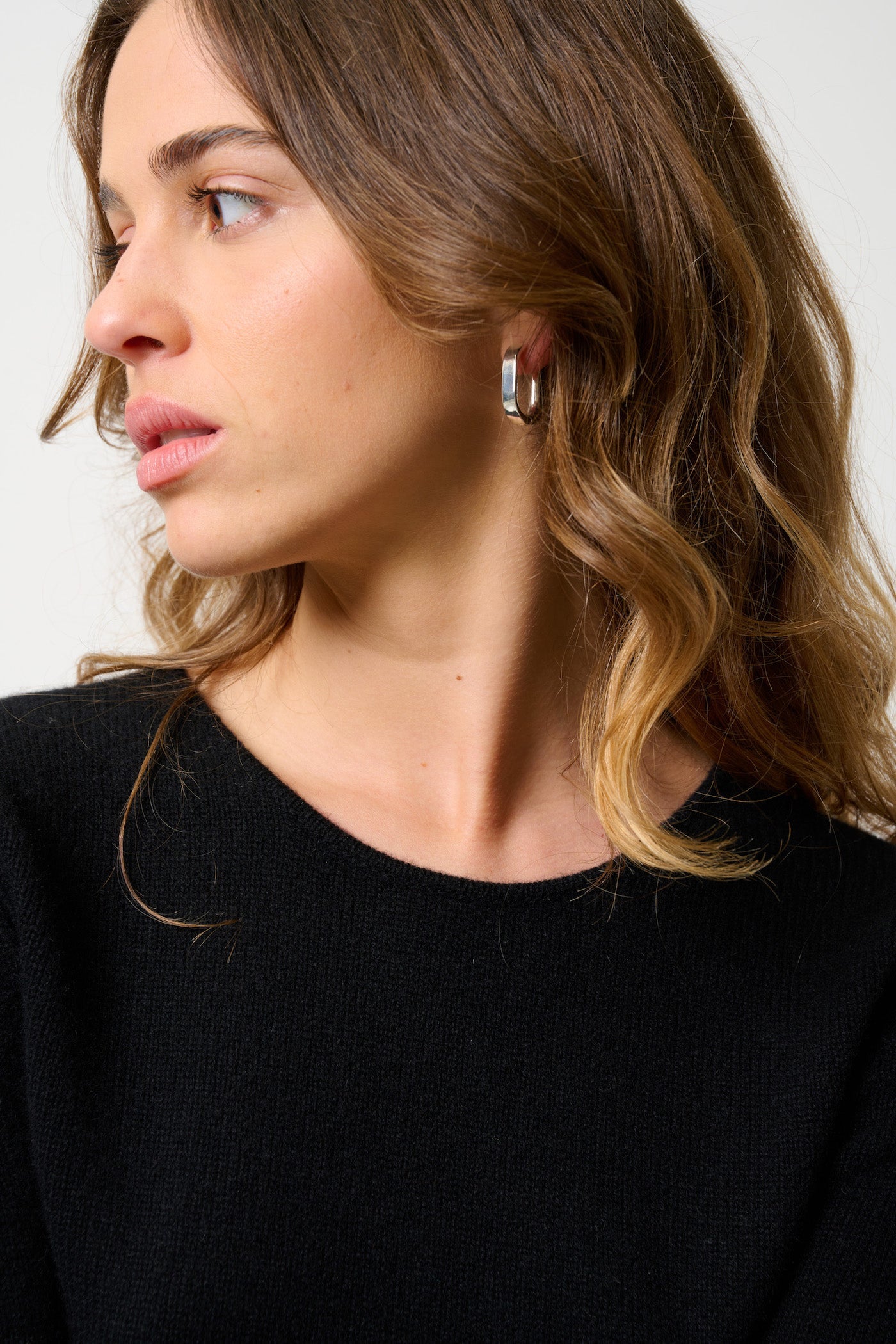 Pull Col Rond 4 Fils - Ivy - Noir