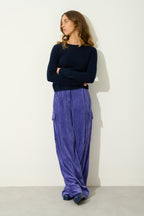 Round Neck 4-Ply Jumper - Ivy - Navy