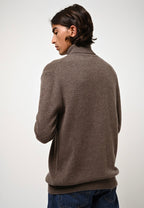 Pull Col Roulé 4 Fils - Martin - Taupe Chiné