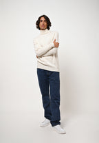 4-Ply Roll-Neck Jumper - Martin - Snow