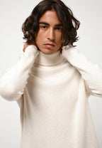 4-Ply Roll-Neck Jumper - Martin - Snow