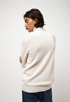 4-Ply Roll-Neck Jumper - Martin - Snow