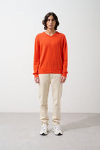 Pull Col V  - Agel - Orange