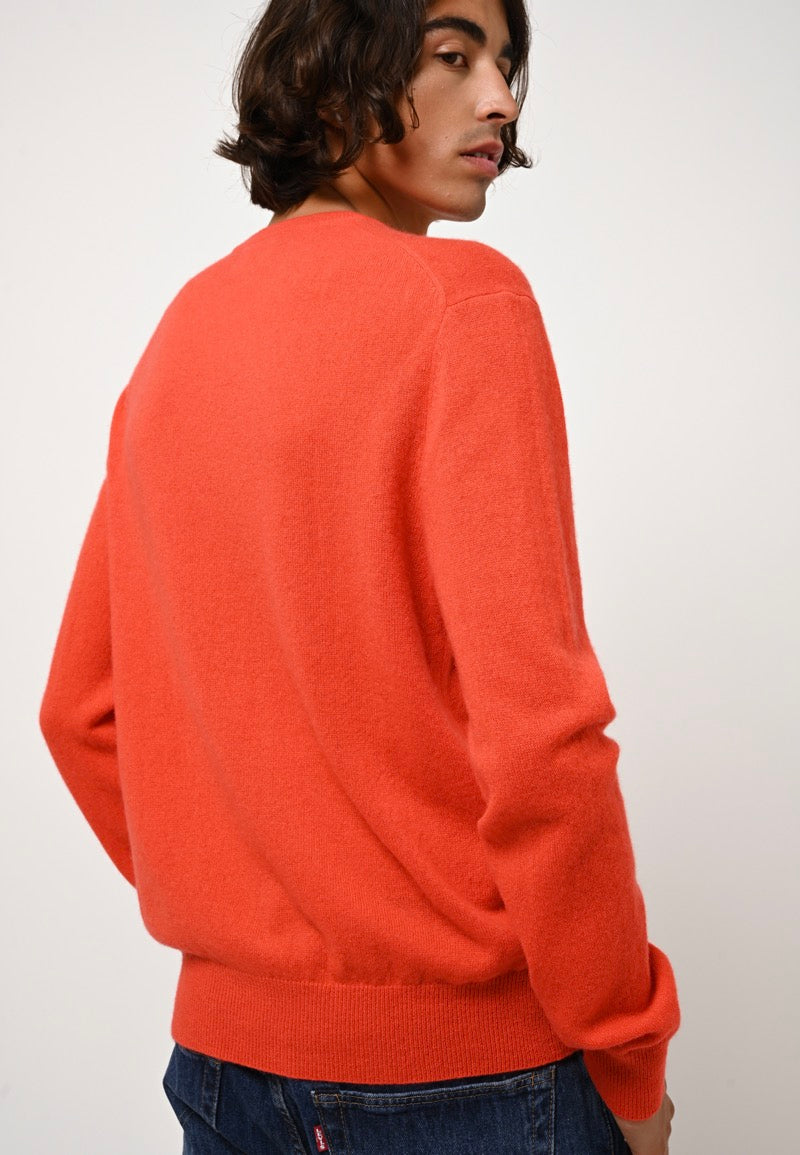 Pull Col Rond - Aiglière - Orange