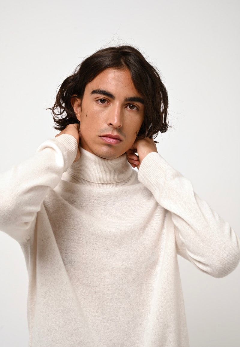 Roll Neck Jumper - Bange - Ivory
