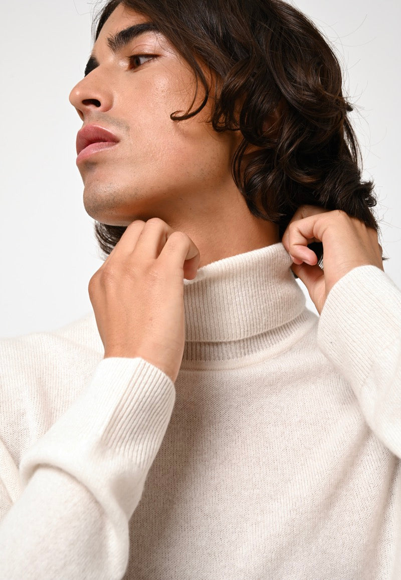 Roll Neck Jumper - Bange - Ivory