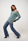Round-Neck Jumper - Faraut - Green Marl