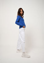 V-Neck Jumper - Giusalet - Electric Blue