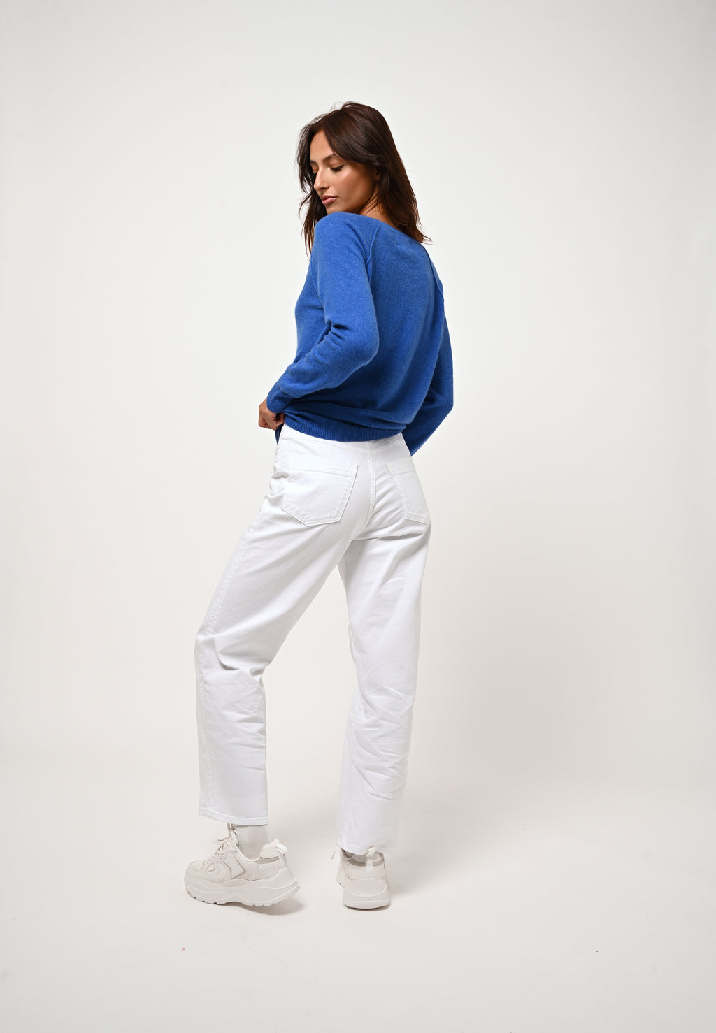 V-Neck Jumper - Giusalet - Electric Blue