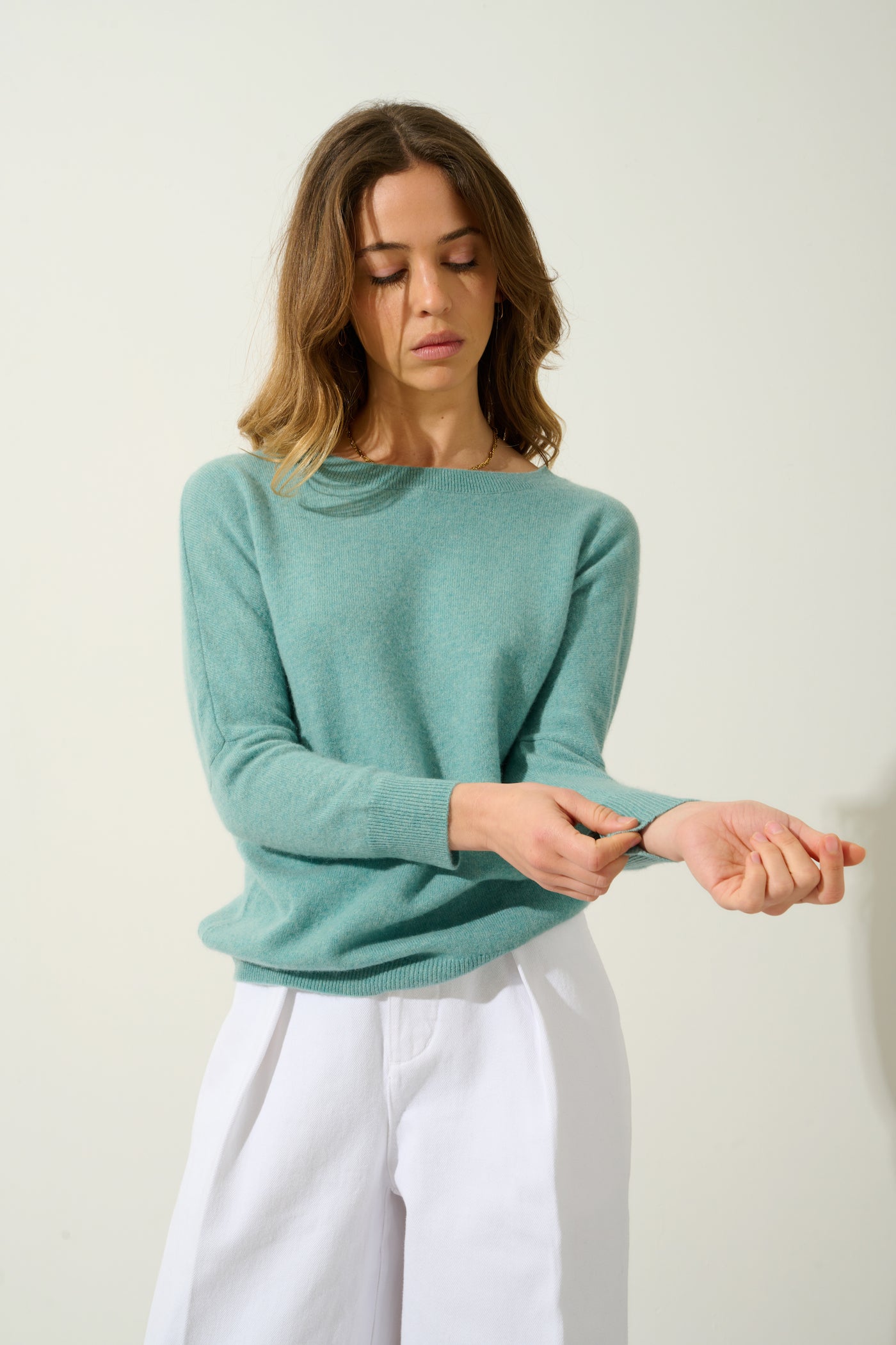Batwing Jumper - Goléon - Green Marl