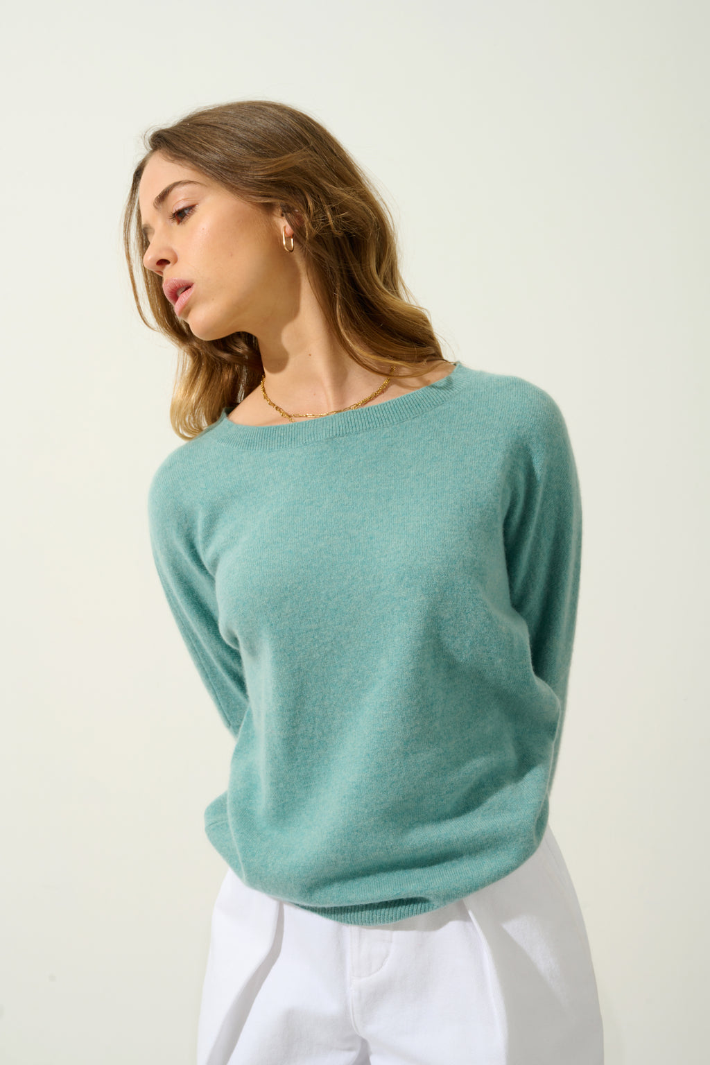 Batwing Jumper - Goléon - Green Marl