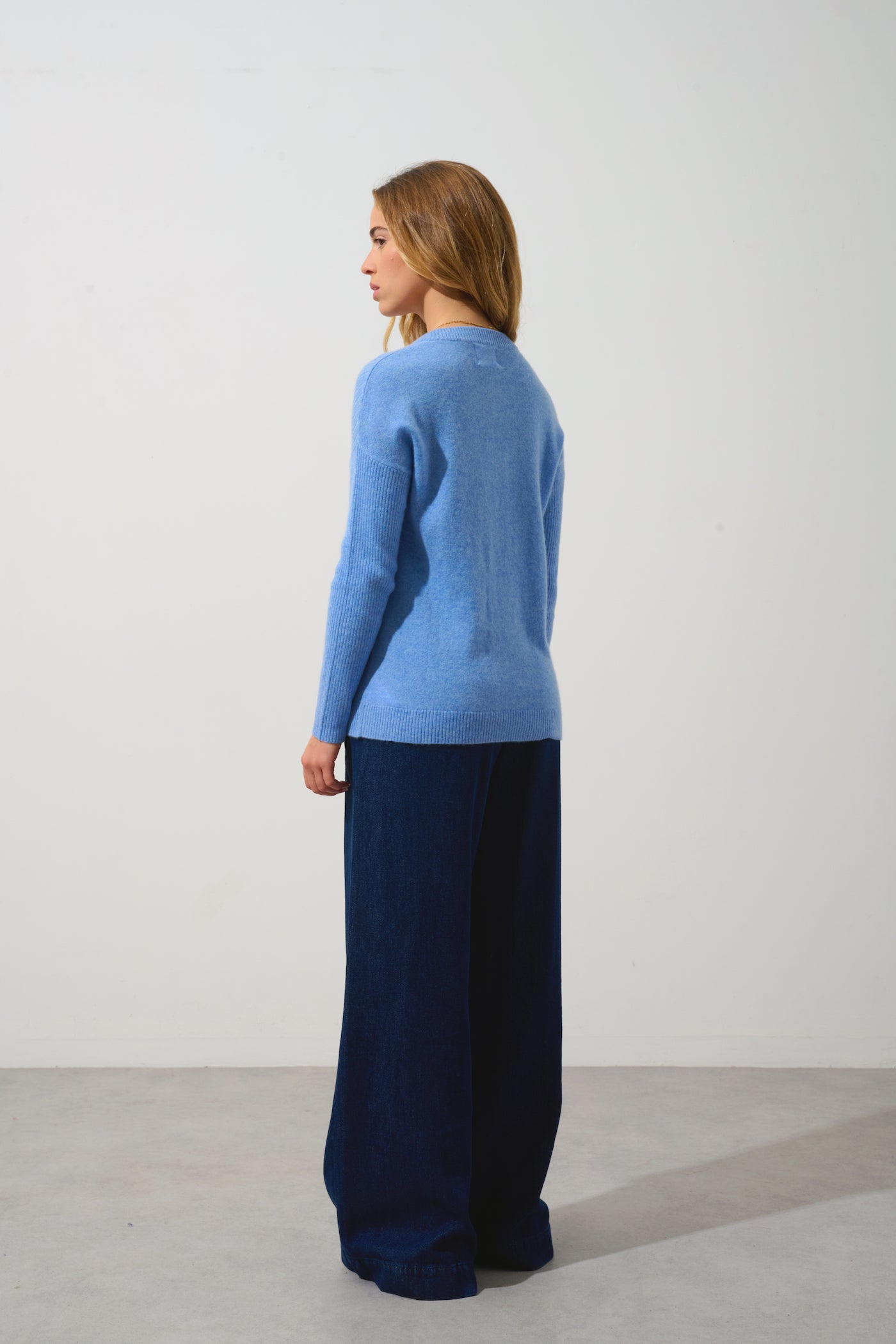 Jersey de cuello redondo - Daria - Sky