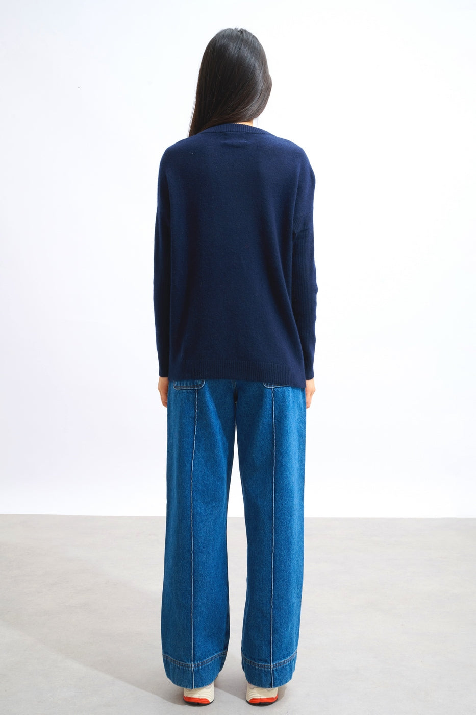 Round Neck Jumper - Daria - Navy