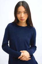 Round Neck Jumper - Daria - Navy