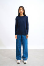 Round Neck Jumper - Daria - Navy