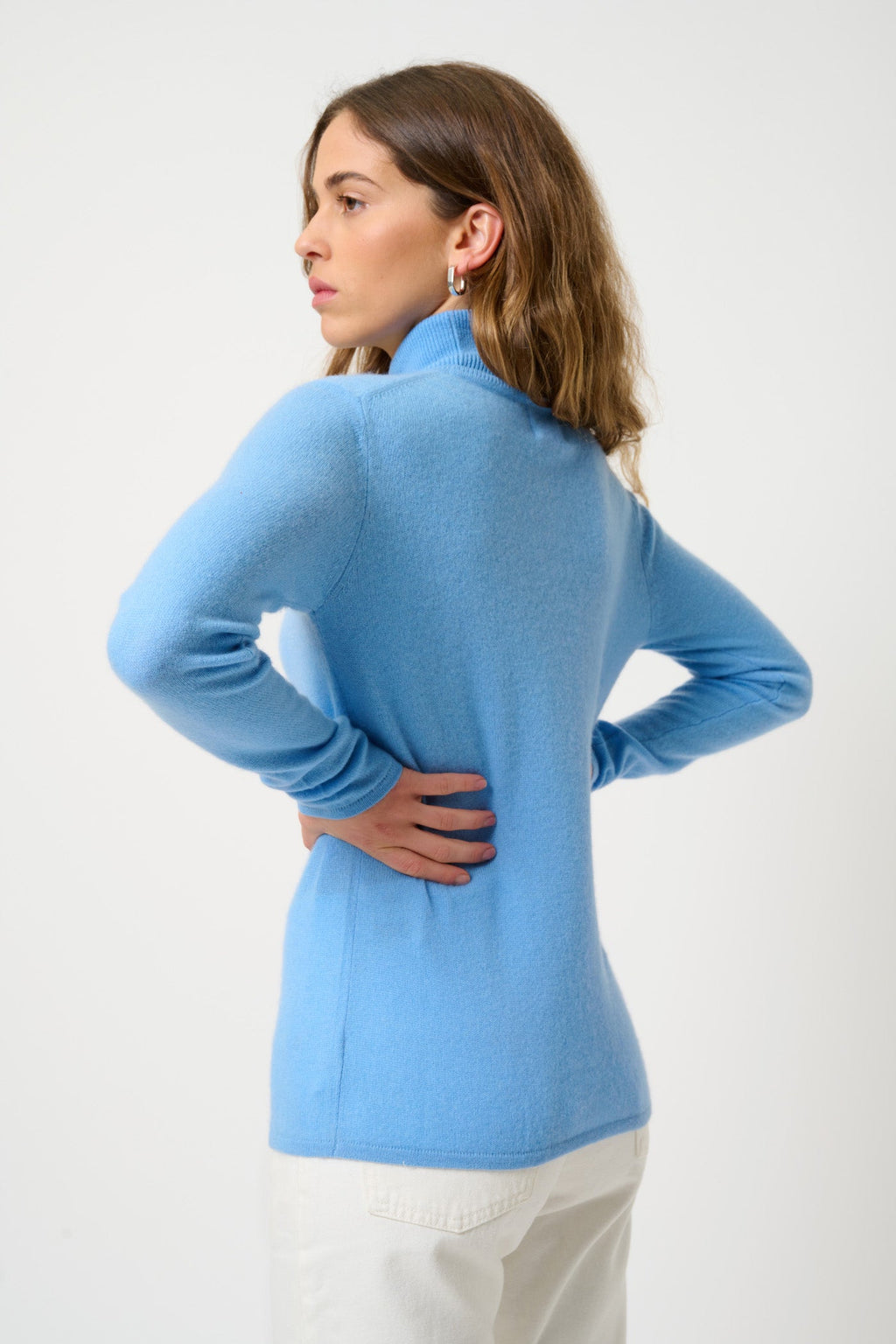 Pull Col Roulé - Bise - Baby Blue