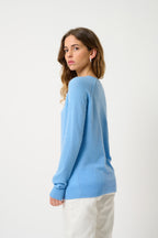 Round-Neck Jumper - Etret - Baby Blue