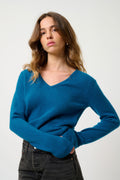 V-Neck Jumper 4-Ply - Chelsea - Blue