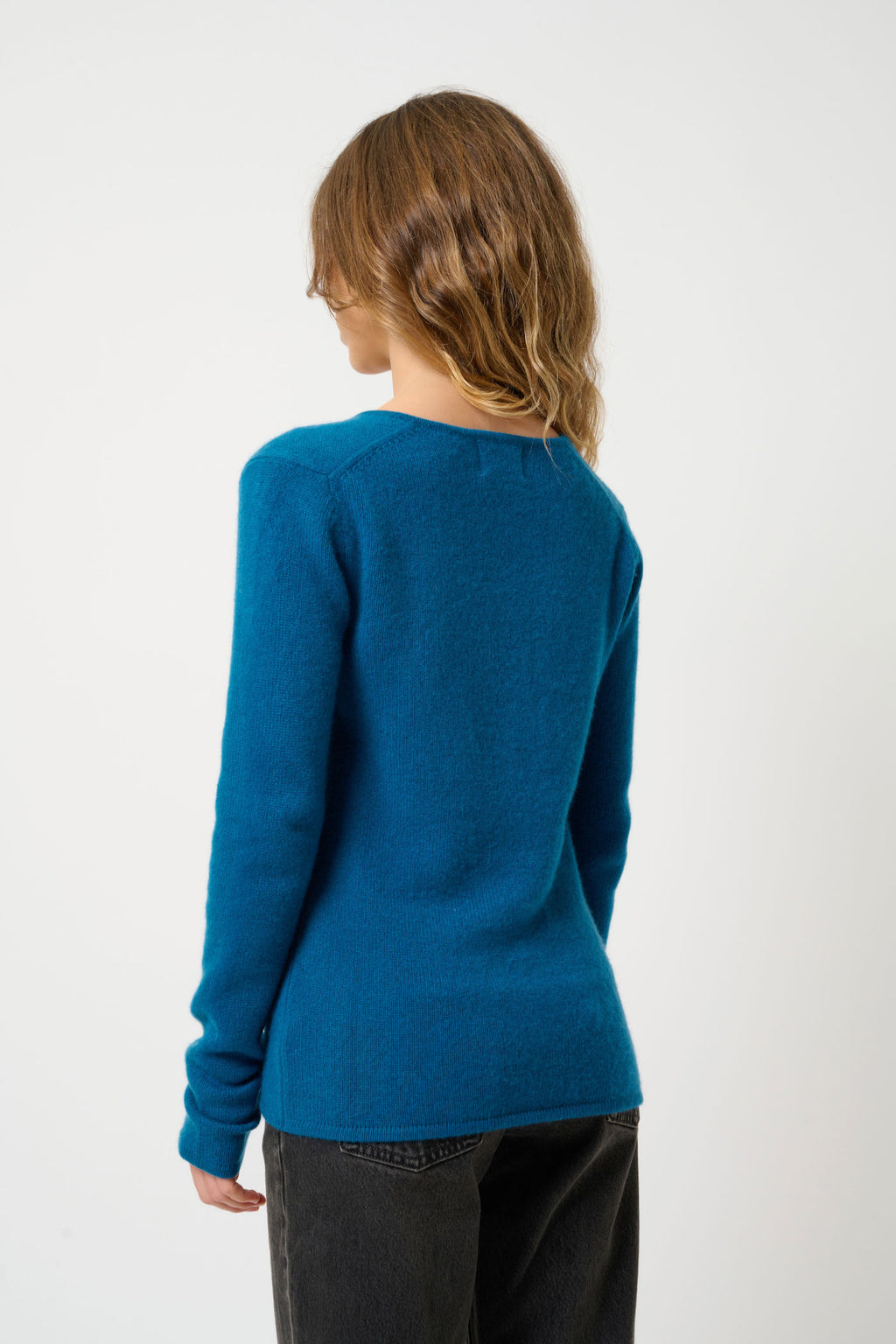 V-Neck Jumper 4-Ply - Chelsea - Blue