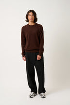Round-Neck Jumper - Nolan - Coffee
