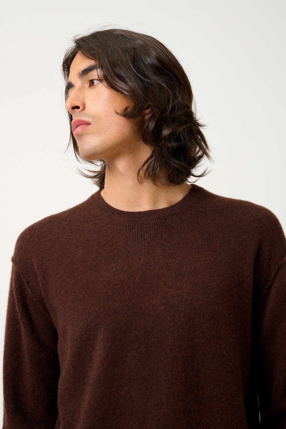Round-Neck Jumper - Nolan - Coffee