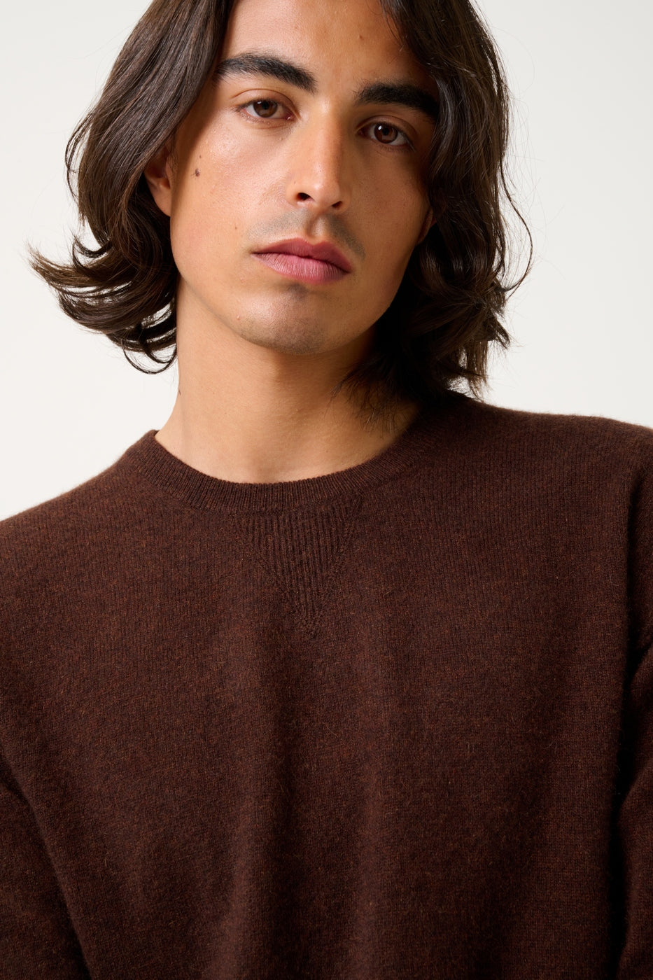 Round-Neck Jumper - Nolan - Coffee