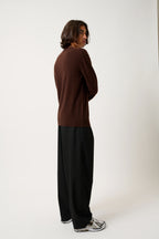Round-Neck Jumper - Nolan - Coffee