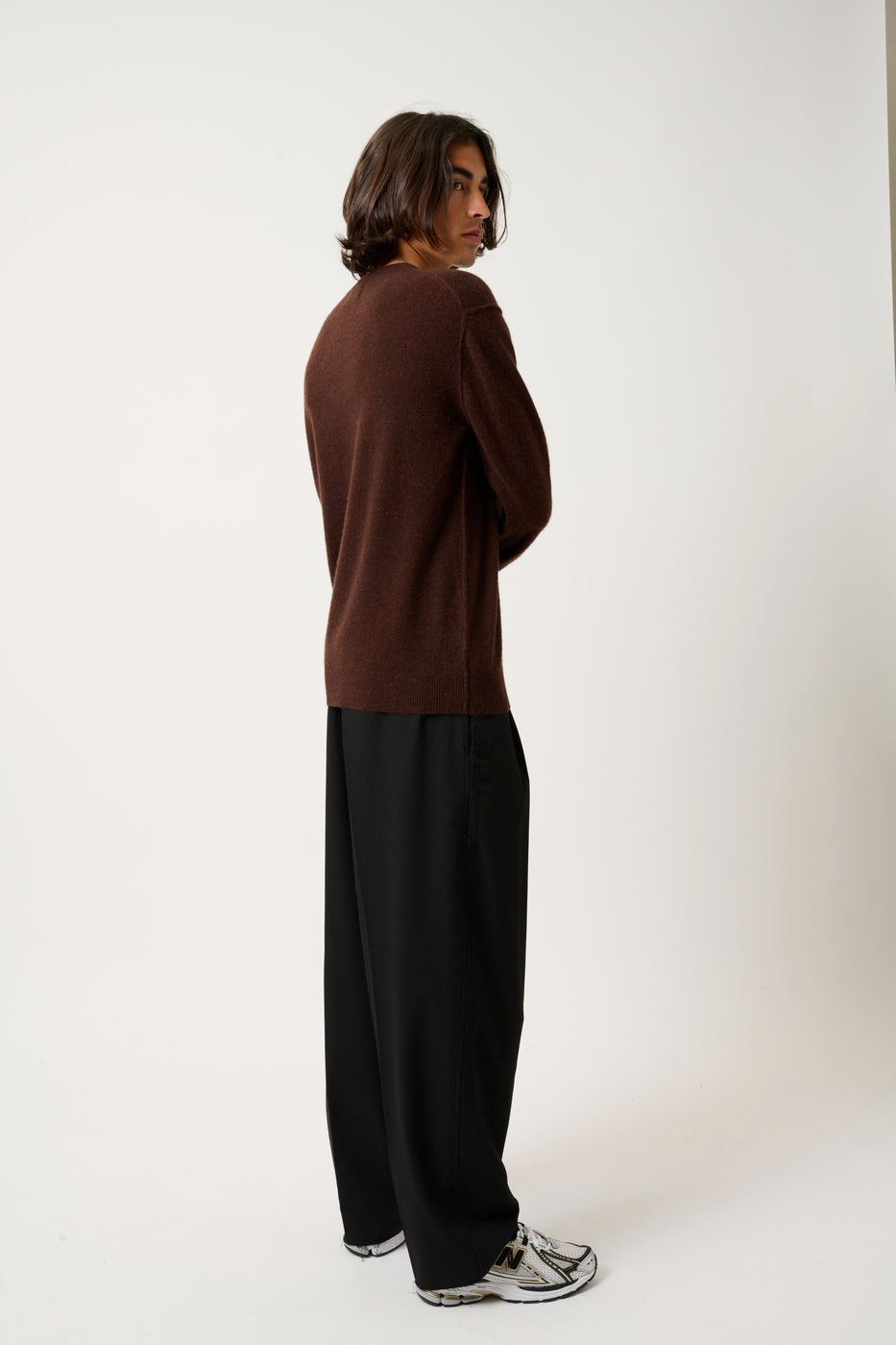 Round-Neck Jumper - Nolan - Coffee