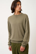 Pull Col Rond Nolan - Army - 100% Cachemire 2 Fils