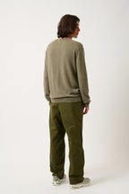Pull Col Rond Nolan - Army - 100% Cachemire 2 Fils