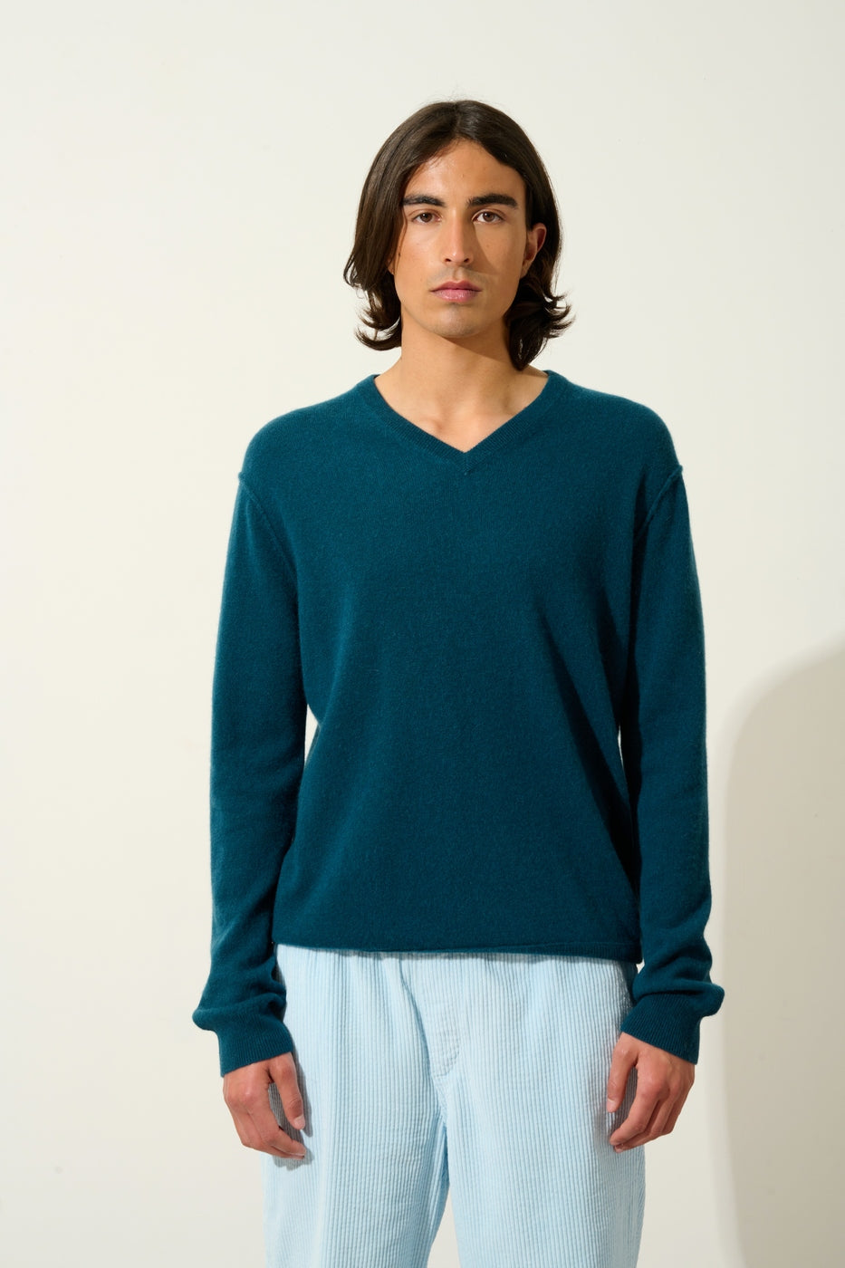 Pull Col V - Timeo - Vert Canard