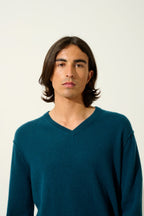 Pull Col V - Timeo - Vert Canard