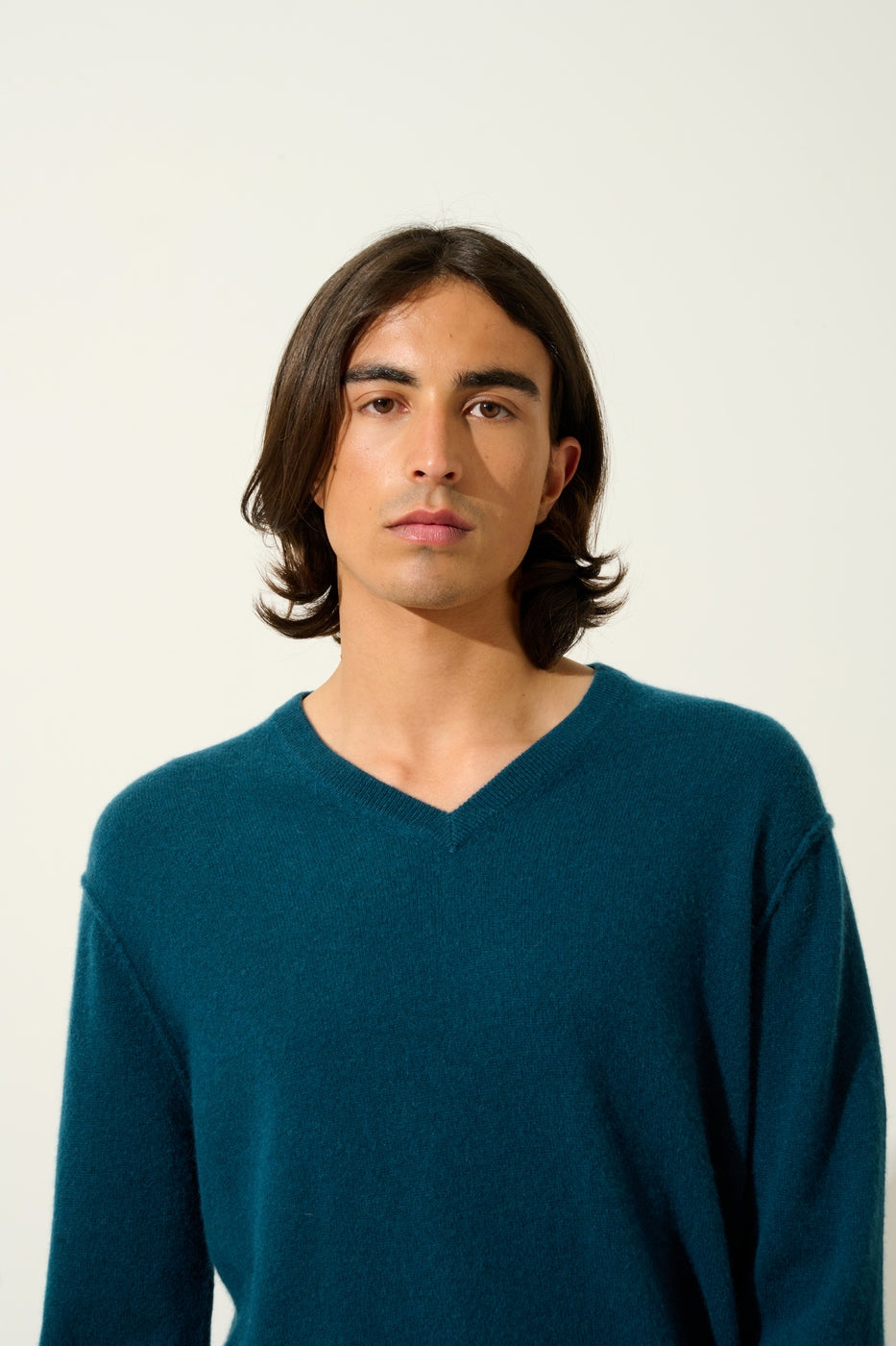 Pull Col V - Timeo - Vert Canard