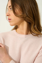 Pull Col Rond Boutonné Dos - Estaris - Poudre