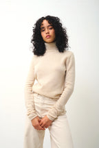 Turtleneck Sweater - Bise - Beige