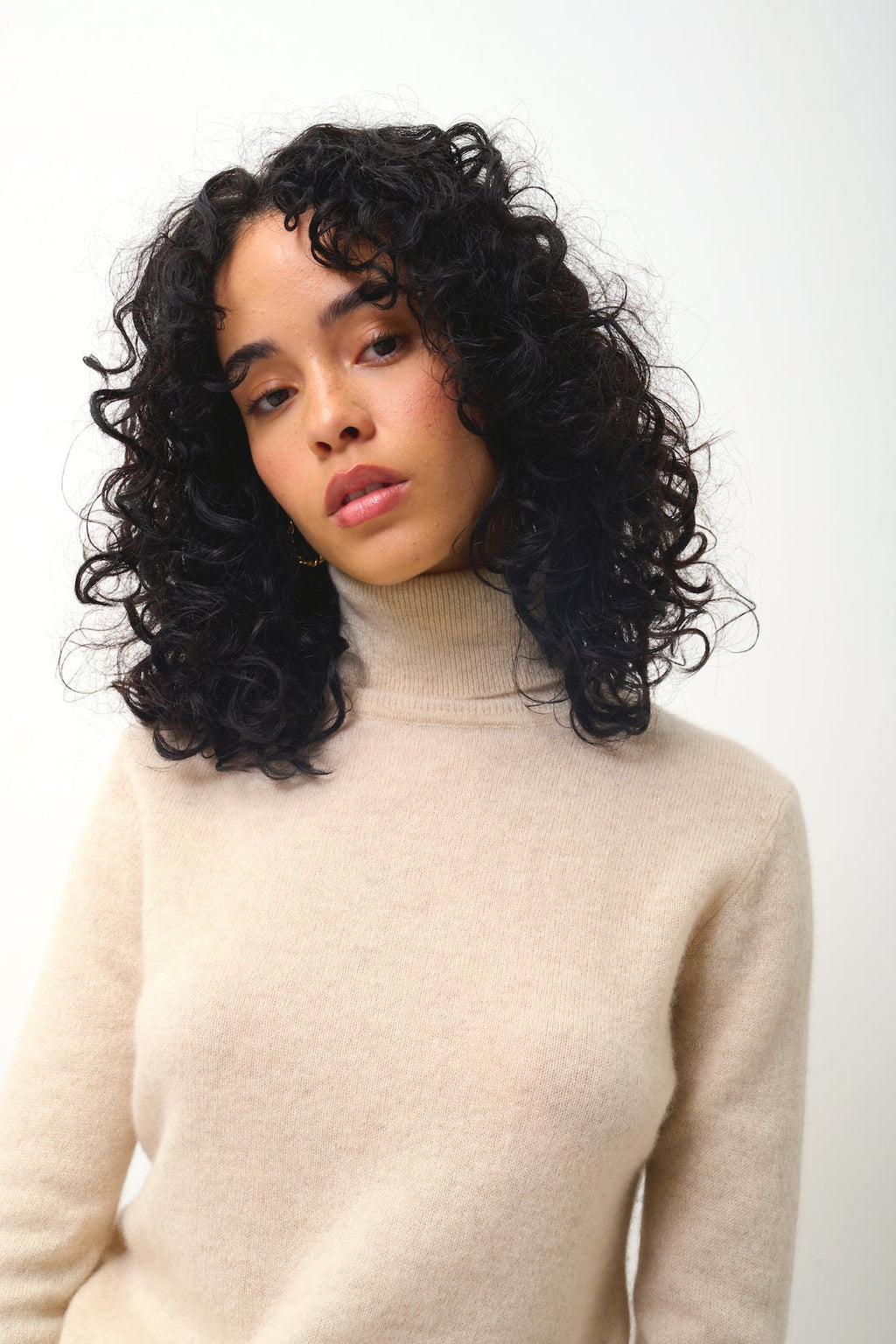 Turtleneck Sweater - Bise - Beige