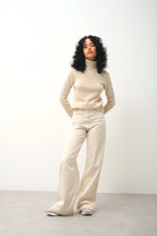 Turtleneck Sweater - Bise - Beige