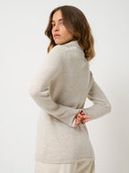 Jersey Cuello Alto 4 Hilos - Linda - Gris Perla Jaspeado